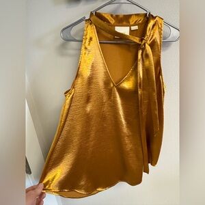 Maeve (Anthropologie) gold blouse